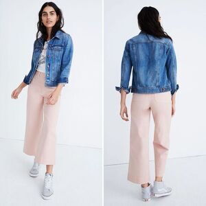 Madewell Emmett Wide Leg Crop Pants in Pink Oyster Size 27